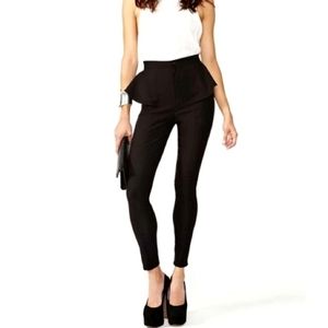 Nasty Gal Black Peplum Pant